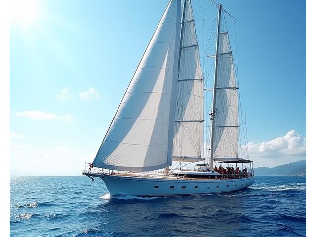 中古ペリーニナビ50mセーリングヨット、豪華な帆船